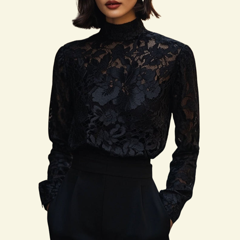 Isabelle | Bluzka Koronkowa z Golfem