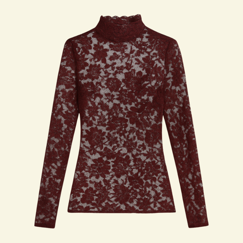 Isabelle | Bluzka Koronkowa z Golfem