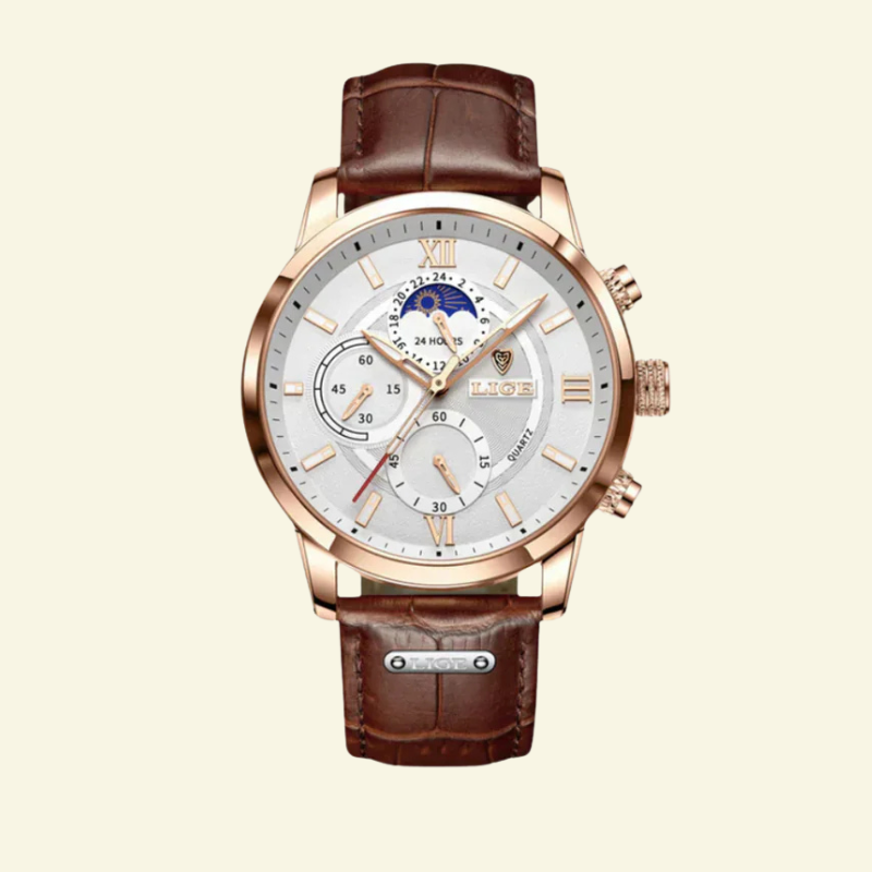 Henri | Zegarek Biznesowy ze Skórzanym Paskiem