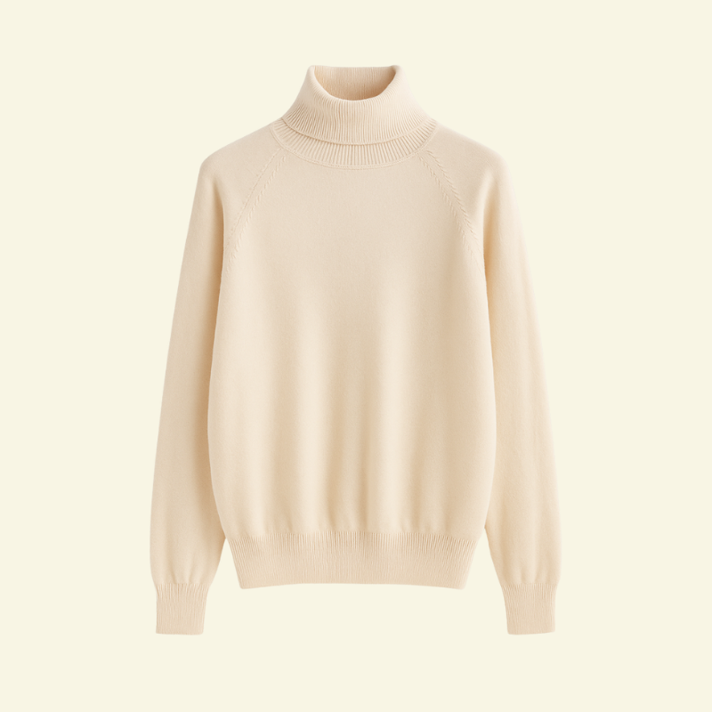 Kremowy golf damski z rękawami raglan i luźnym krojem, wykonany z Premiumowej Mieszanki Tkanin — Lubomirske