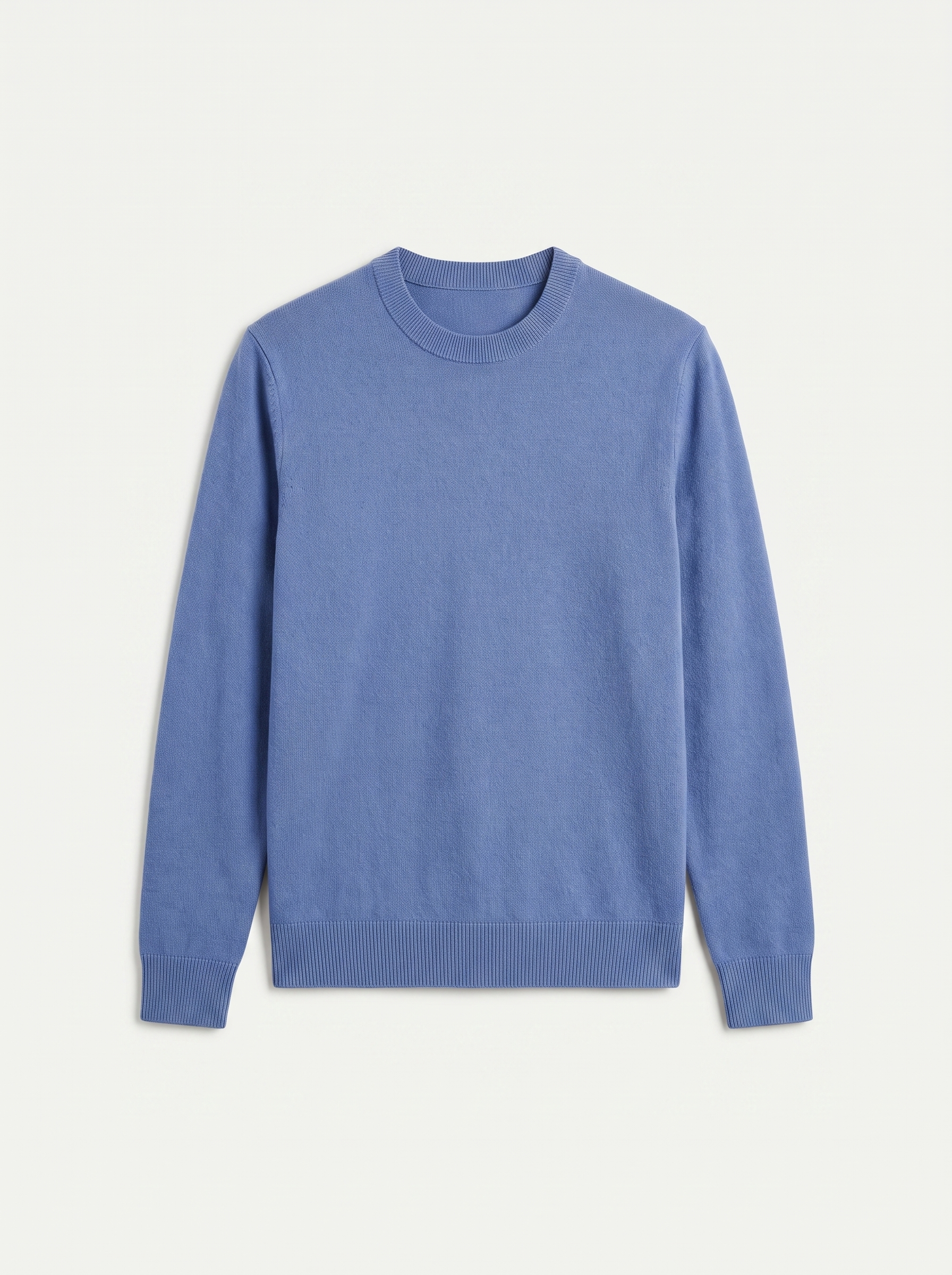 Wełniany sweter z okrągłym dekoltem, zdjęcie produktowe flat lay — Julien od Lubomirske
