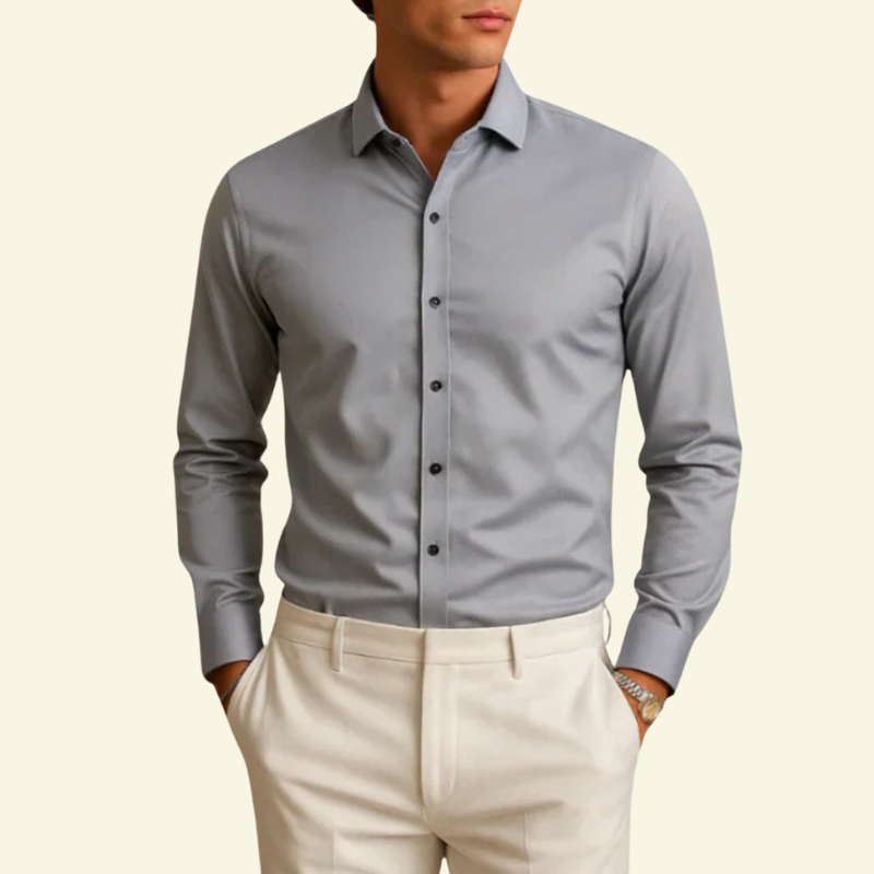 Edouard | Koszula z Kontrastowymi Guzikami