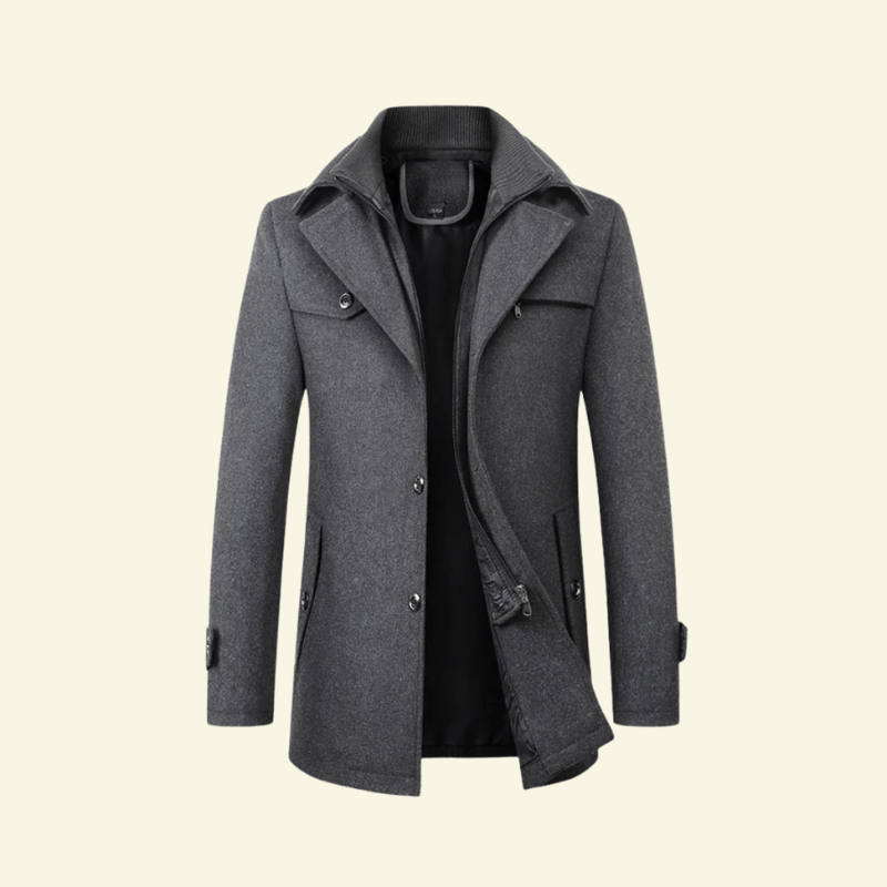 Henri | Płaszcz z Podwójnym Kołnierzem