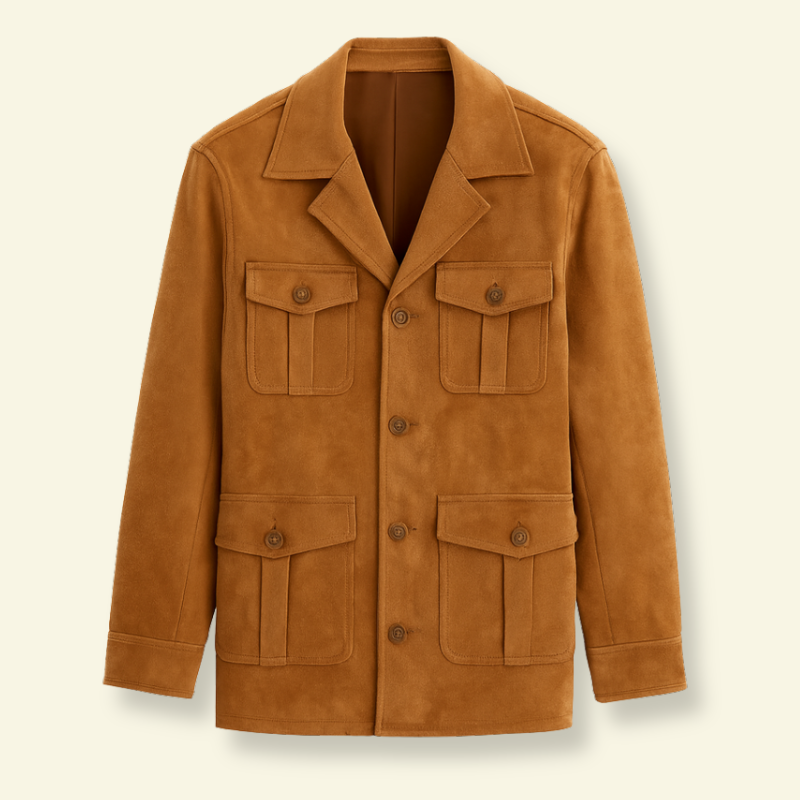Product photo of beige men's jacket
