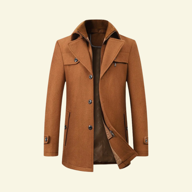 Henri | Płaszcz z Podwójnym Kołnierzem