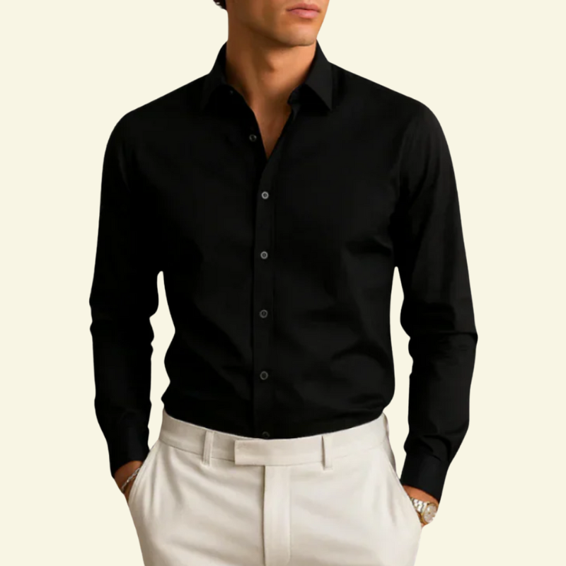 Edouard | Koszula z Kontrastowymi Guzikami