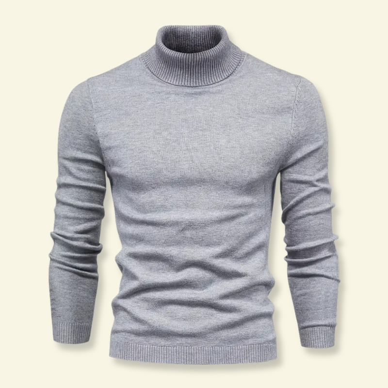 gray turtleneck sweater product photo
