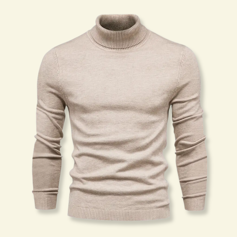 Beige turtleneck sweater product photo