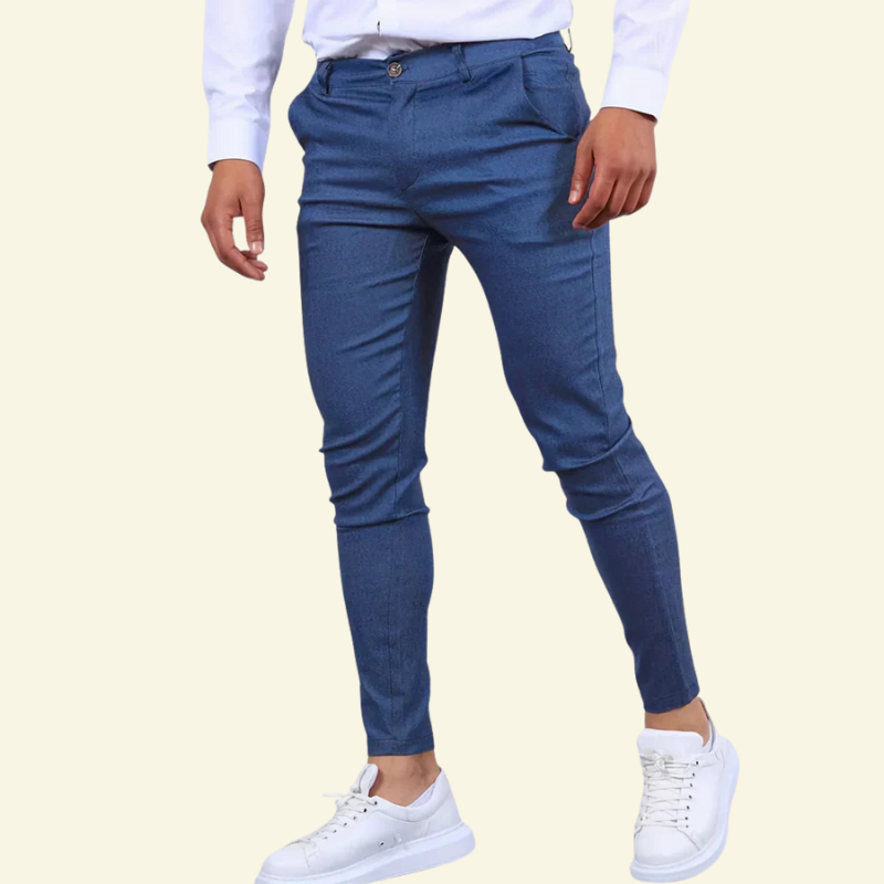 Julien | Dopasowane Spodnie Bawełniane