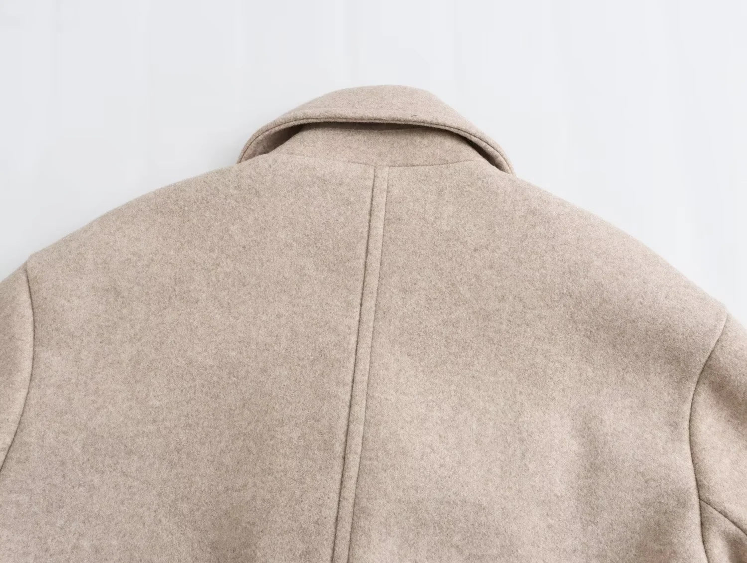 Eireen | Oversize'owy Dwurzędowy Płaszcz Wełniany